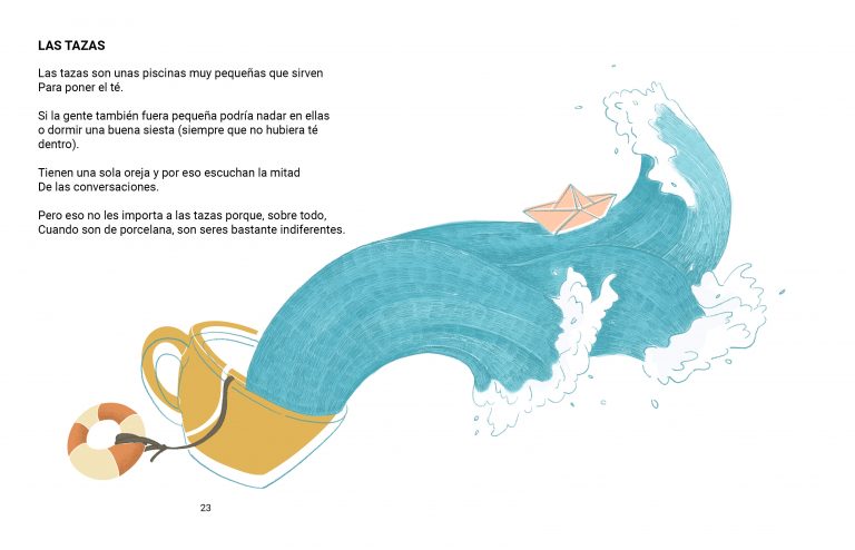 Ilustracion Poema Tazas Presente Quinquez